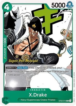 Carte One Piece anglaise ST02-014 X.Drake