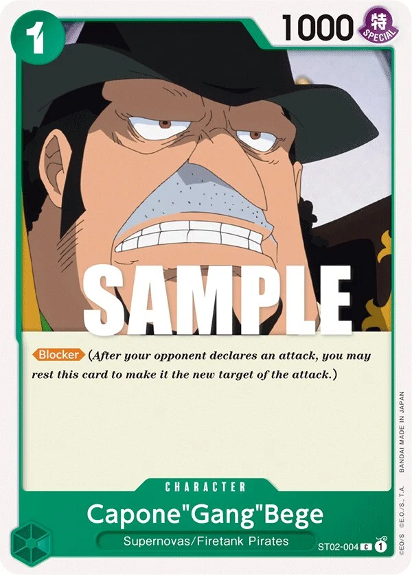 Carte One Piece anglaise Capone"Gang"Bege ST02-004 C