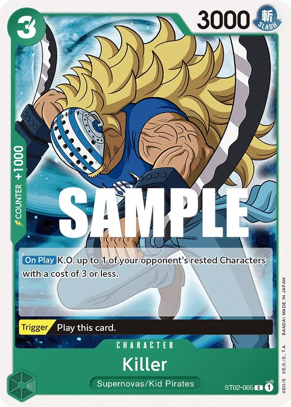 Carte One Piece anglaise Killer ST02-005 C