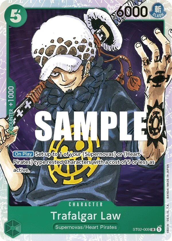 Carte One Piece anglaise Trafalgar Law ST02-009 SR