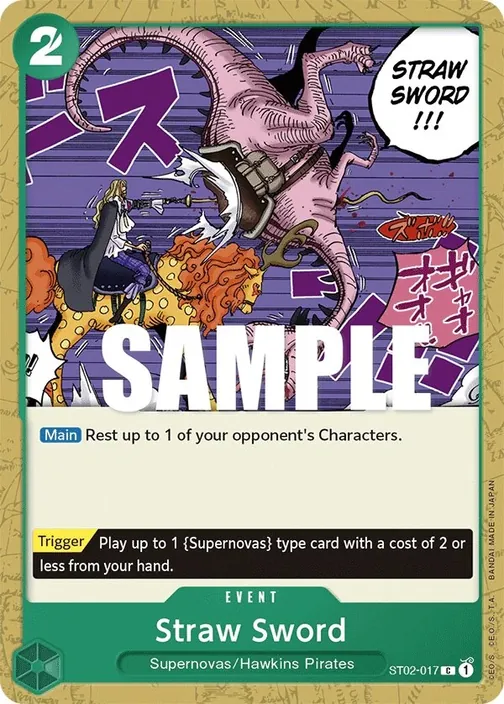 Carte One Piece anglaise ST02-017 Straw Sword