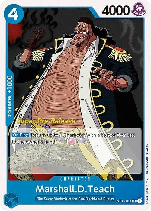 Carte One Piece anglaise ST03-014 Marshall.D.Teach