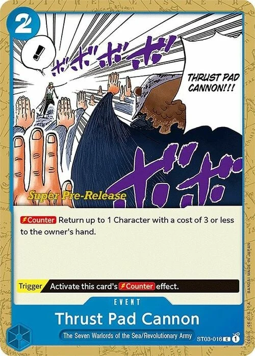 Carte One Piece anglaise ST03-016 Thrust Pad Cannon