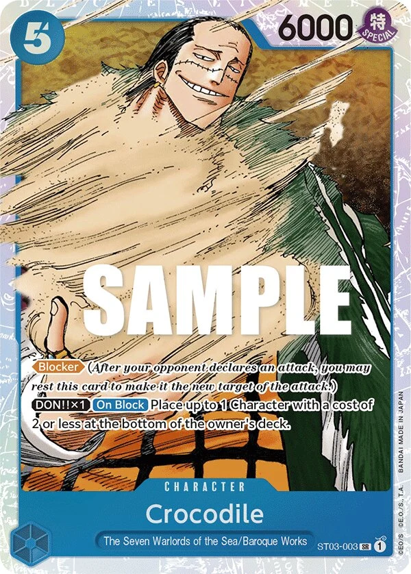 Carte One Piece anglaise Crocodile ST03-003 SR