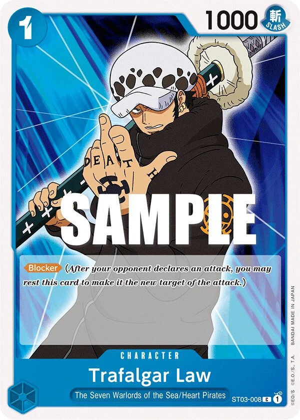 Carte One Piece anglaise Trafalgar Law ST03-008 C