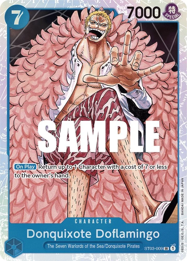 Carte One Piece anglaise Donquixote Doflamingo ST03-009 SR