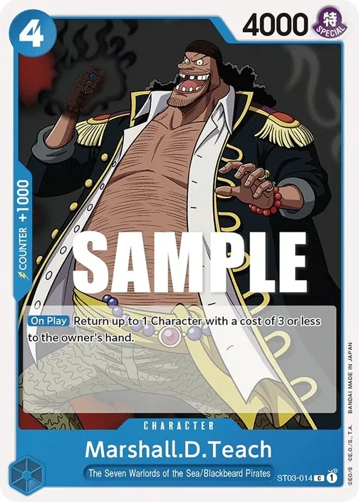Carte One Piece anglaise ST03-014 Marshall.D.Teach