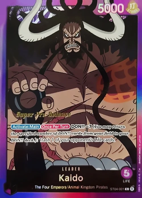 Carte One Piece anglaise ST04-001 Kaido