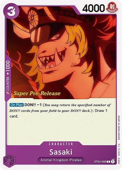 Carte One Piece anglaise ST04-006 Sasaki