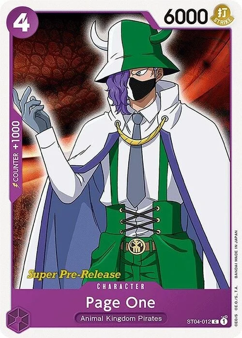 Carte One Piece anglaise ST04-012 Page One