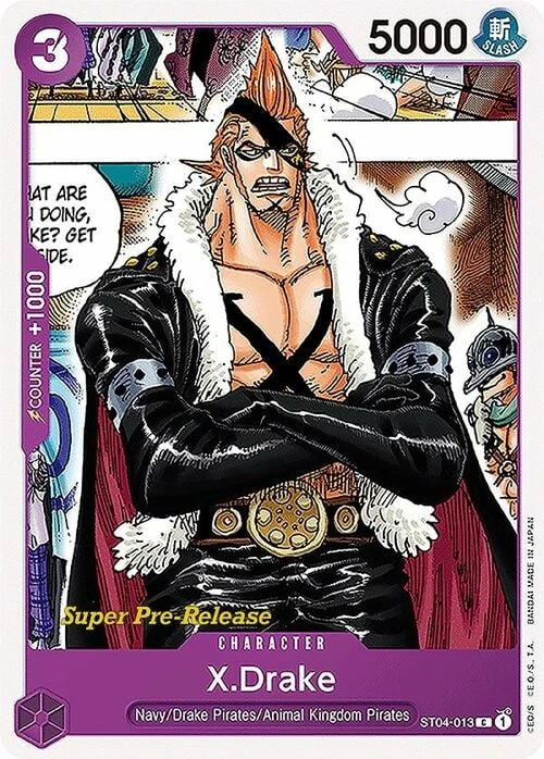 Carte One Piece anglaise ST04-013 X.Drake