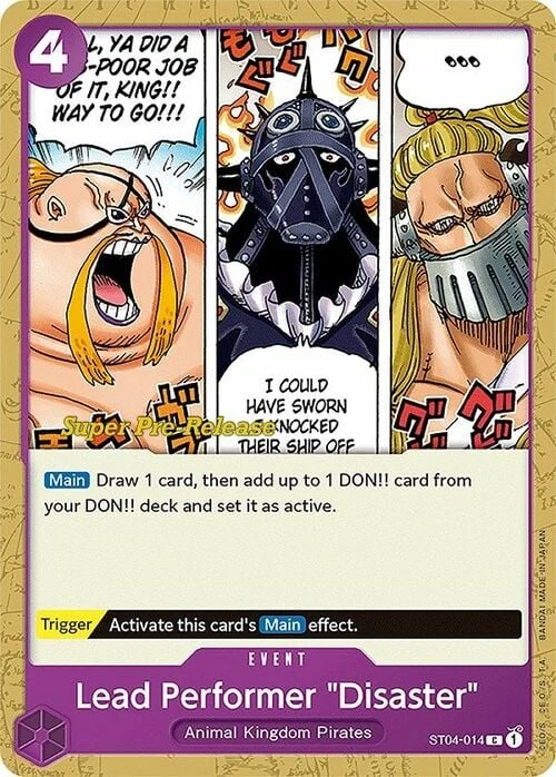 Carte One Piece anglaise ST04-014 Lead Performer "Disaster"