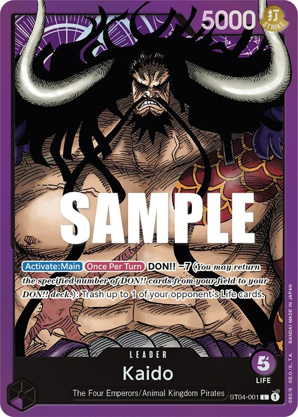 Carte One Piece anglaise Kaido ST04-001 L