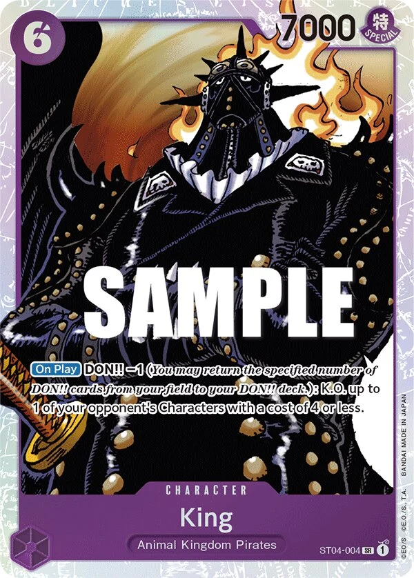 Carte One Piece anglaise King ST04-004 SR