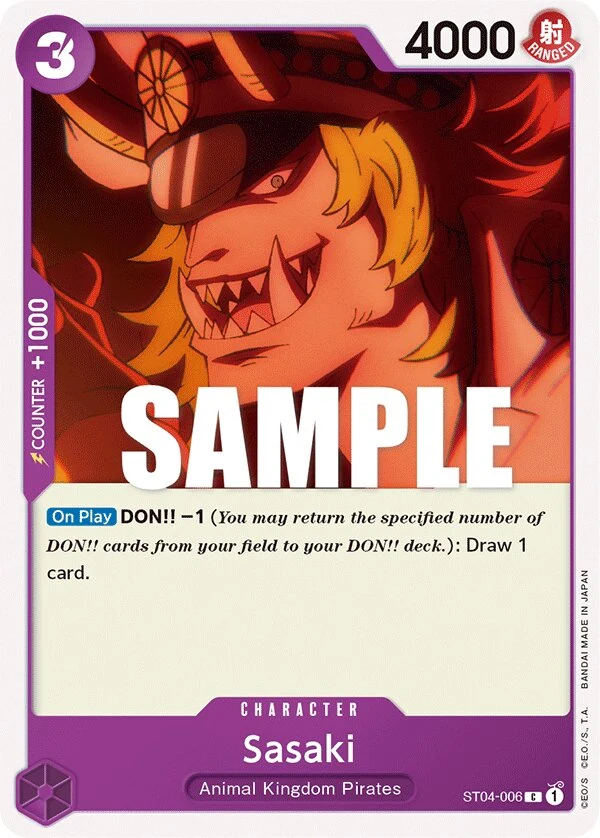 Carte One Piece anglaise Sasaki ST04-006 C