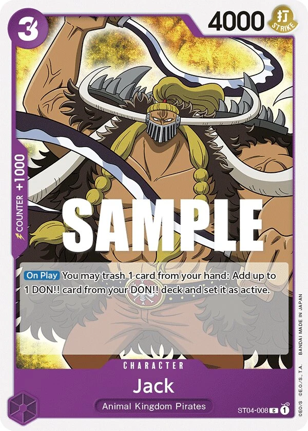 Carte One Piece anglaise Jack ST04-008 C