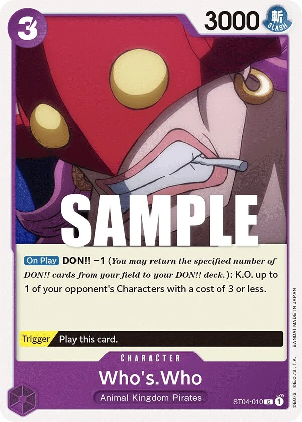 Carte One Piece anglaise Who's.Who ST04-010 C