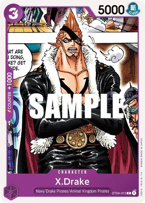 Carte One Piece anglaise ST04-013 X.Drake