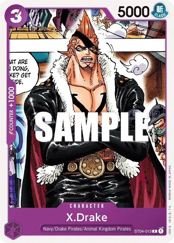 Carte One Piece anglaise X.Drake ST04-013 C
