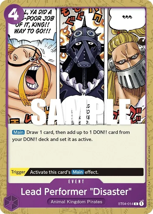 Carte One Piece anglaise ST04-014 Lead Performer "Disaster"