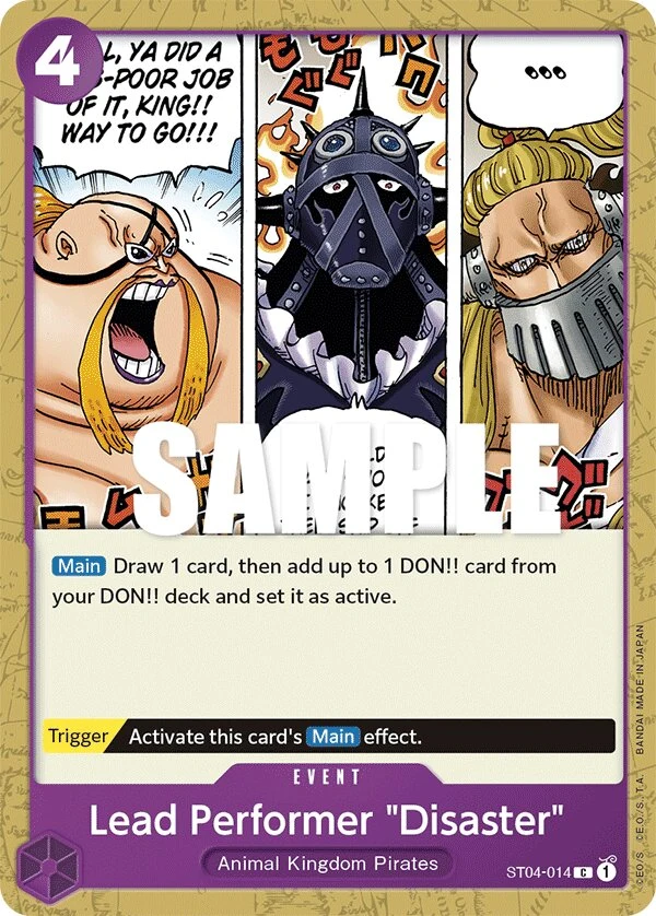 Carte One Piece anglaise Lead Performer "Disaster" ST04-014 C