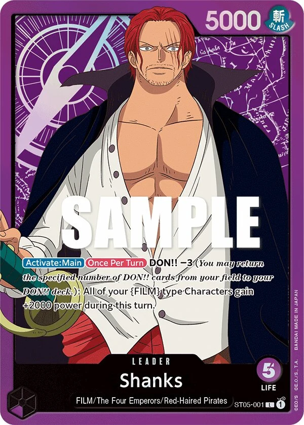 Carte One Piece anglaise Shanks ST05-001 L