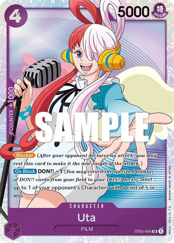 Carte One Piece anglaise Uta ST05-004 SR