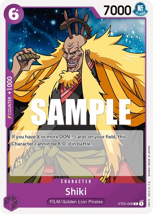 Carte One Piece anglaise Shiki ST05-008 C