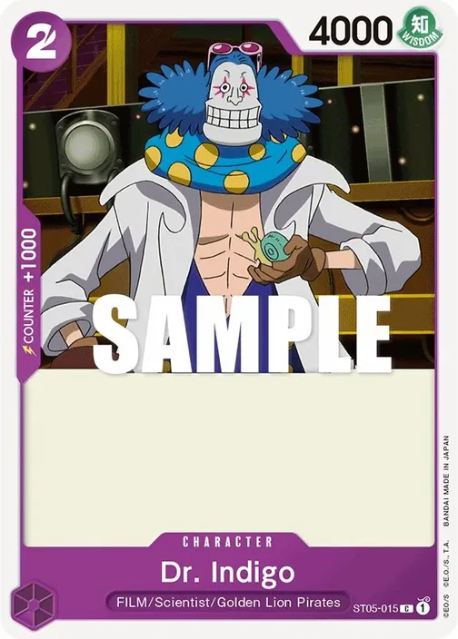Carte One Piece anglaise ST05-015 Dr. Indigo