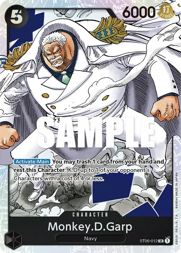 Carte One Piece anglaise Monkey.D.Garp ST06-012 SR