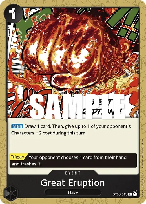 Carte One Piece anglaise ST06-015 Great Eruption