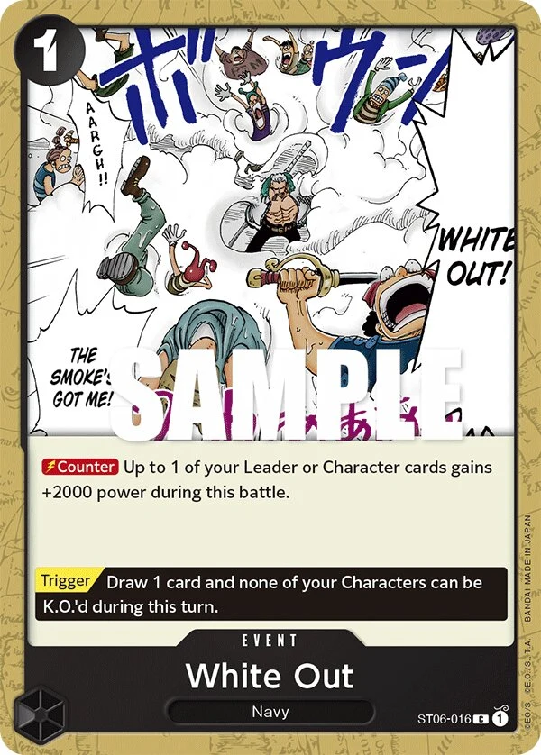Carte One Piece anglaise White Out ST06-016 C