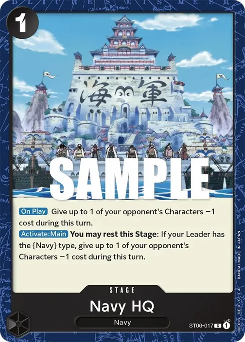Carte One Piece anglaise ST06-017 Navy HQ