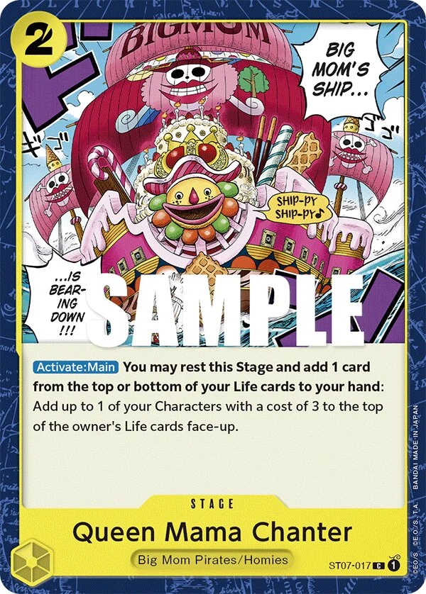 Carte One Piece anglaise Queen Mama Chanter ST07-017 C