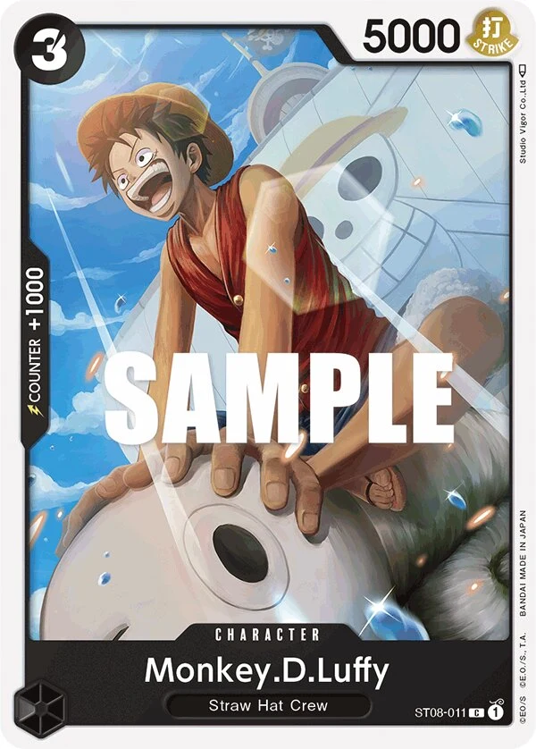 Carte One Piece anglaise Monkey.D.Luffy ST08-011 C