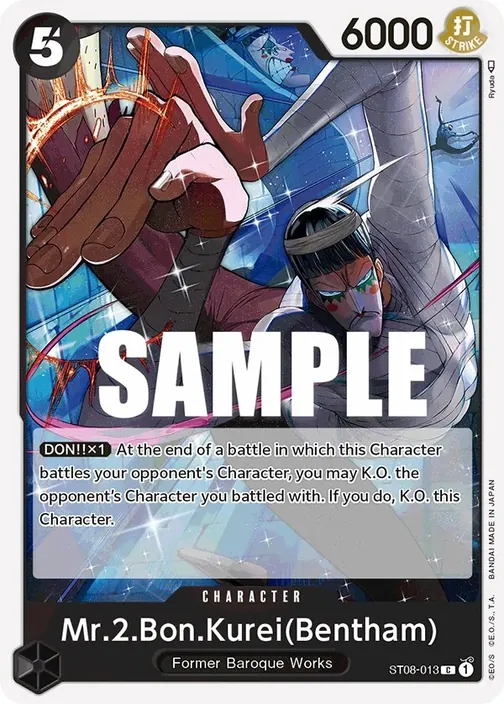 Carte One Piece anglaise ST08-013 Mr.2.Bon.Kurei(Bentham)