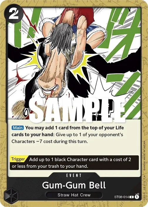 Carte One Piece anglaise ST08-014 Gum-Gum Bell