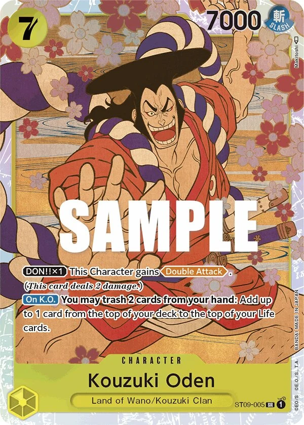 Carte One Piece anglaise Kouzuki Oden ST09-005 SR