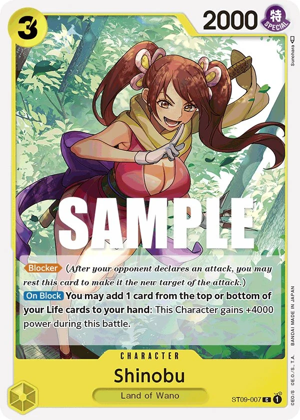 Carte One Piece anglaise Shinobu ST09-007 C