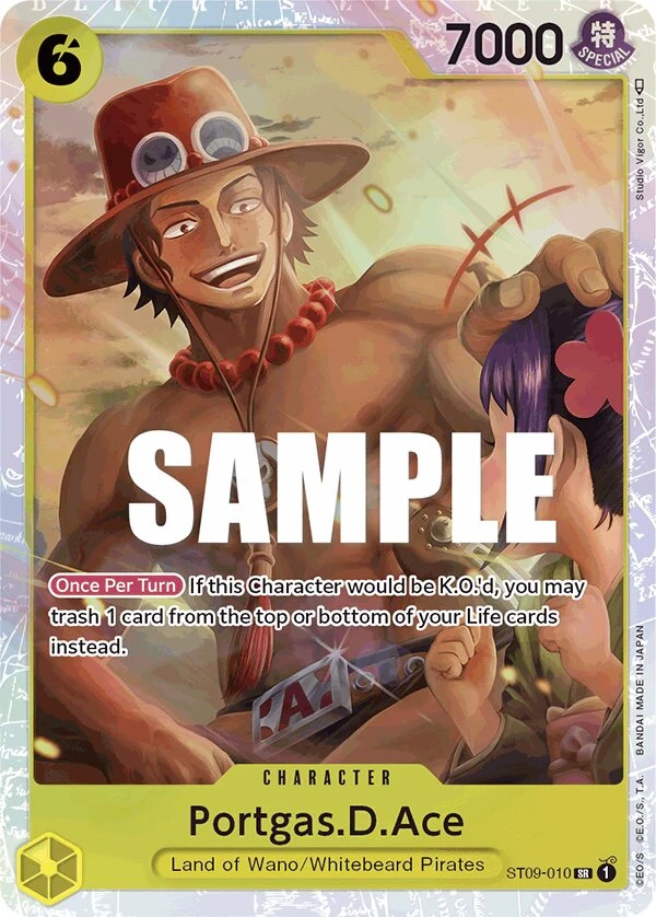 Carte One Piece anglaise Portgas.D.Ace ST09-010 SR