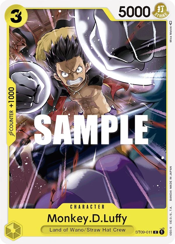 Carte One Piece anglaise Monkey.D.Luffy ST09-011 C
