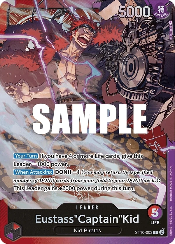 Carte One Piece anglaise Eustass"Captain"Kid ST10-003 L