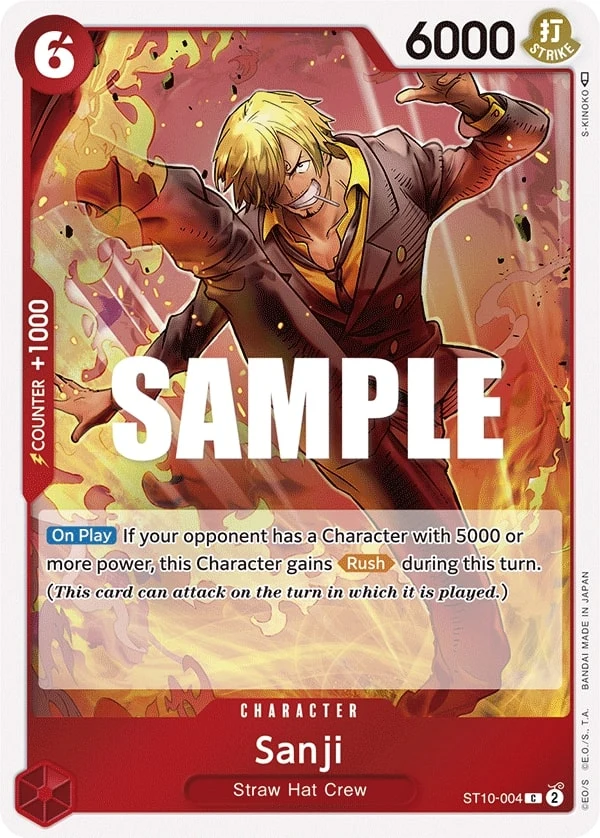 Carte One Piece anglaise Sanji ST10-004 C