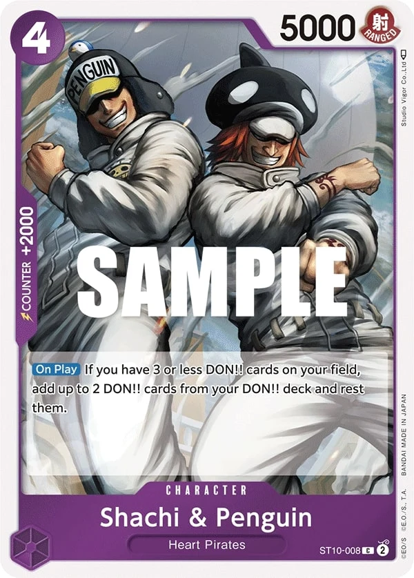 Carte One Piece anglaise Shachi & Penguin ST10-008 C