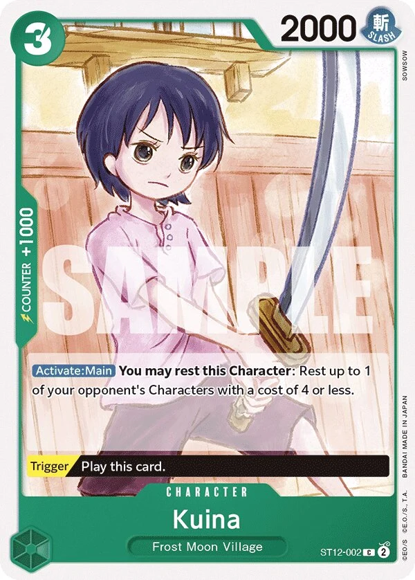 Carte One Piece anglaise Kuina ST12-002 C