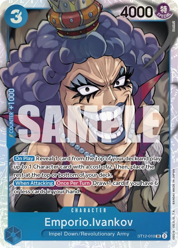 Carte One Piece anglaise Emporio.Ivankov ST12-010 SR