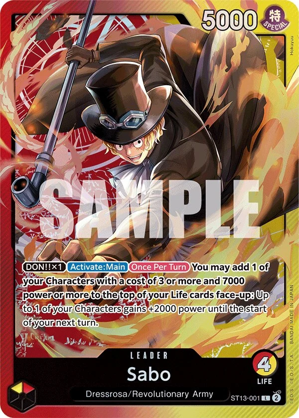 Carte One Piece anglaise Sabo ST13-001 L