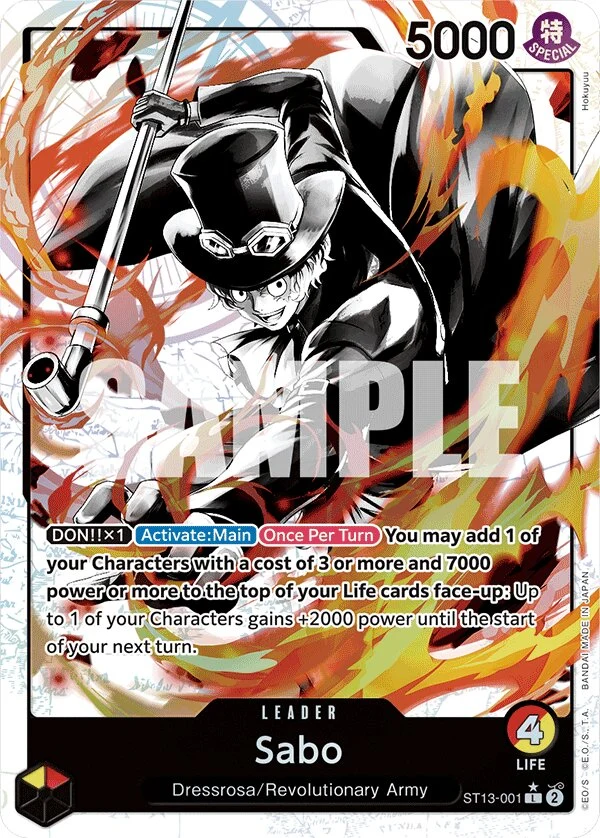 Carte One Piece anglaise Sabo ST13-001 L