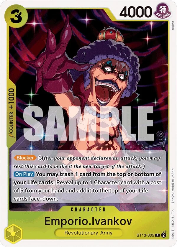 Carte One Piece anglaise Emporio.Ivankov ST13-005 R