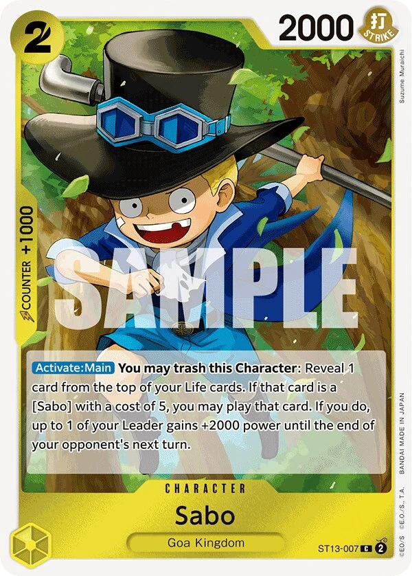 Carte One Piece anglaise Sabo ST13-007 C